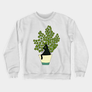 Cat and Plant Crewneck Sweatshirt